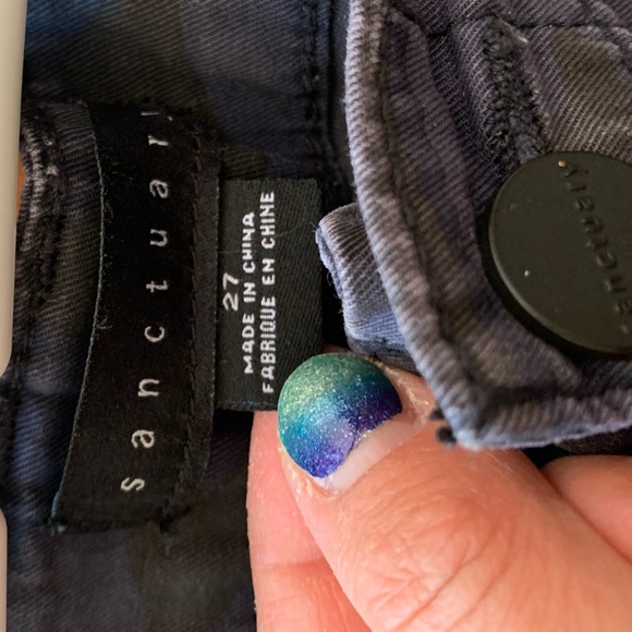 Sanctuary cropped denim camo pants size 27 - Picture 4 of 4